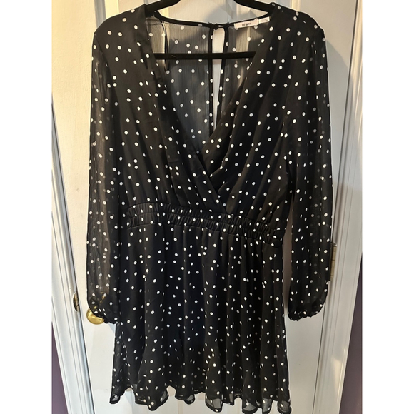 Francesca’s Mi Ami Polka Dot Mini Dress - Picture 1 of 3
